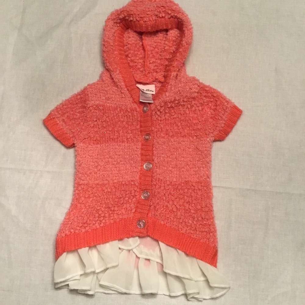 Little Lass Long Sweater With Lace